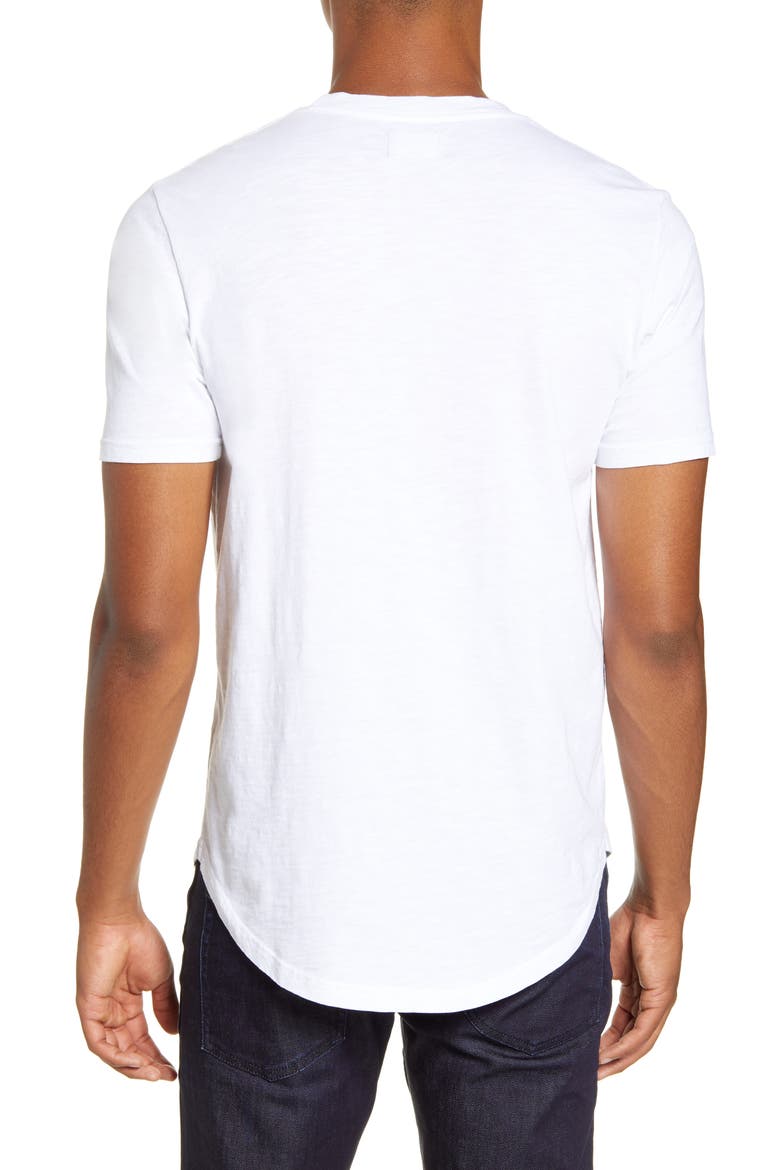 Scallop Slub Crewneck T-Shirt, Alternate, color, WHITE