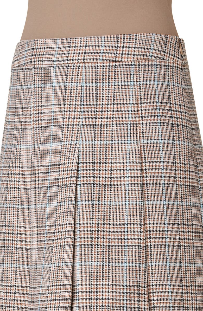 Akris punto Pleated Glen Plaid skirt, Alternate, color,