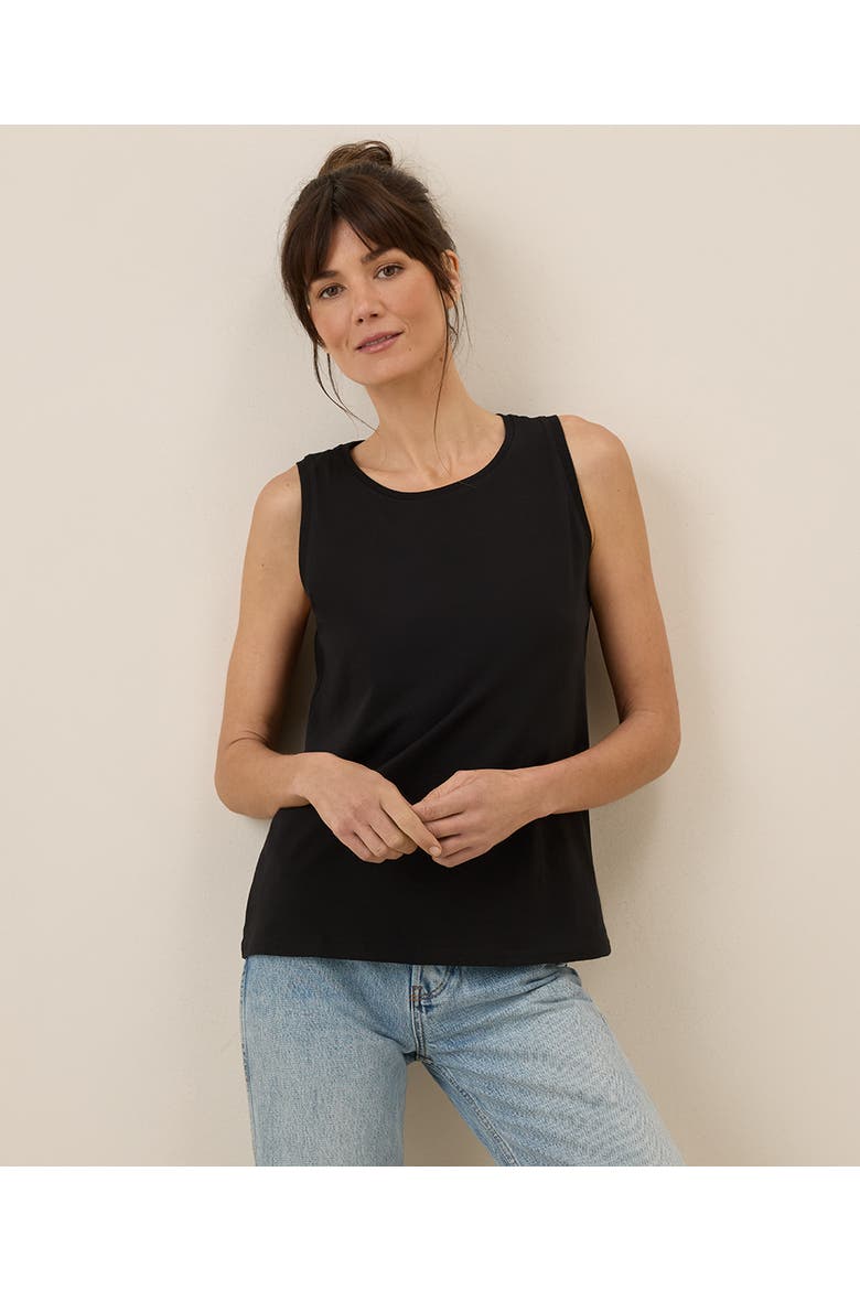 Organic Cotton Softspun High Neck Tank, Main, color, Black