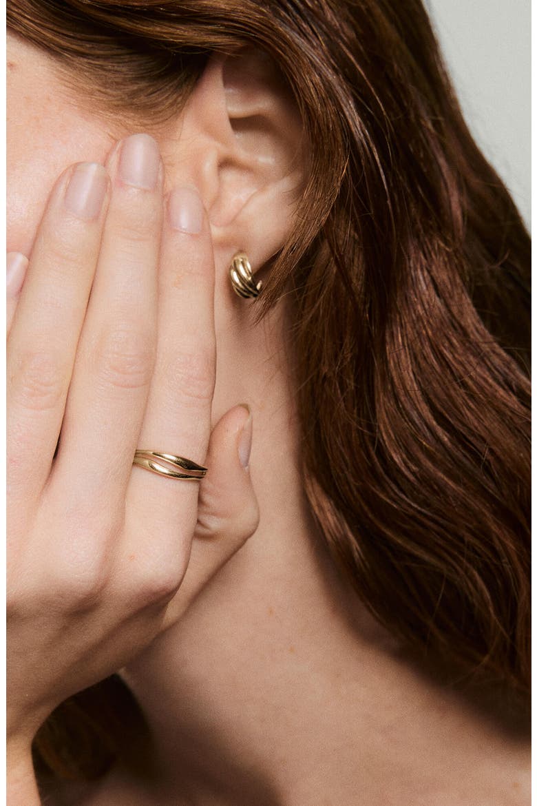 Open Dome Ring, Alternate, color, Yellow Salmon Gold