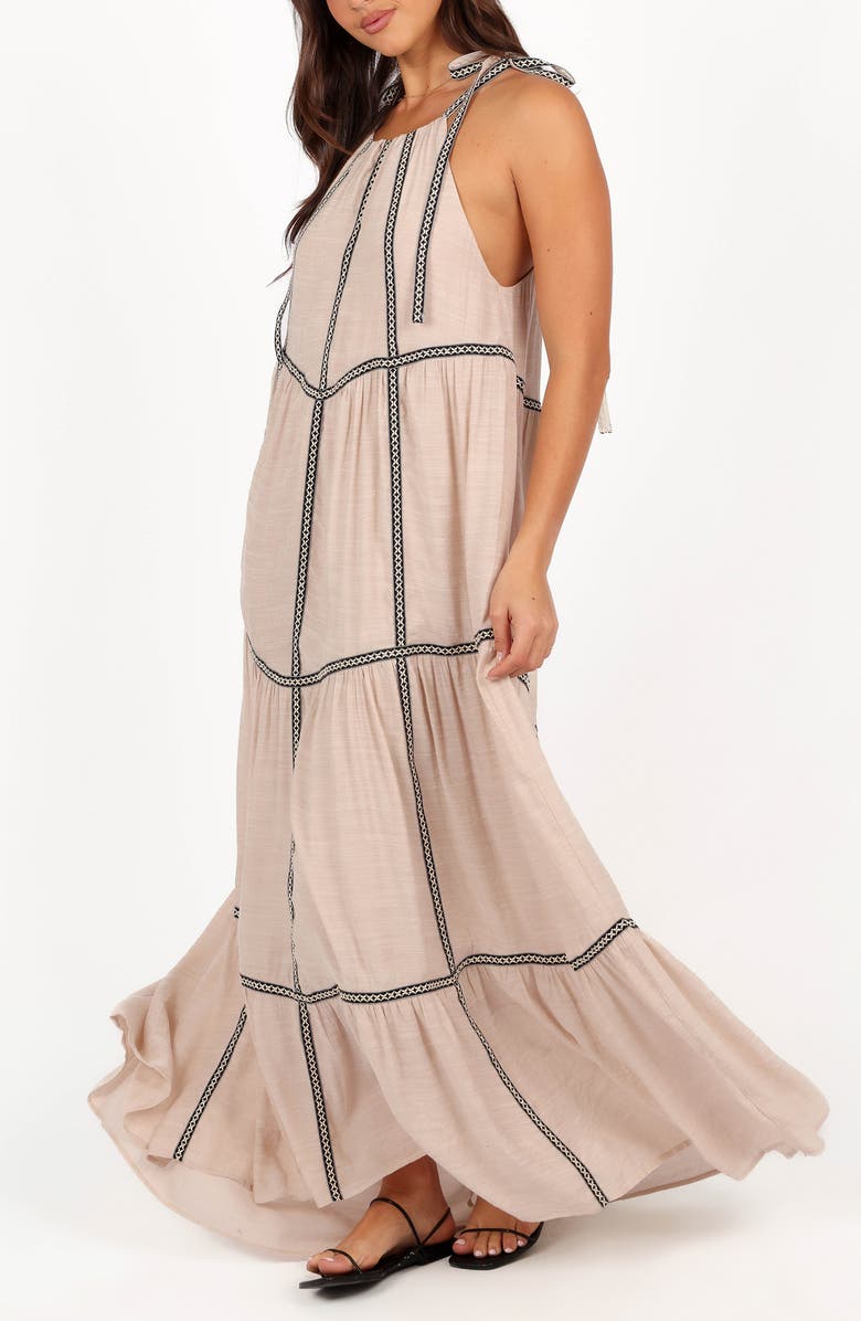Petal & Pup Volina Tiered Maxi Dress, Alternate, color, Light Taupe