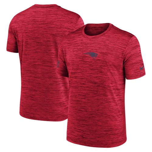 Nike Red New England Patriots Sideline Velocity Performance T-shirt