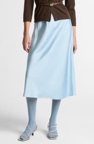 Vince Pull-On Satin Slip Skirt