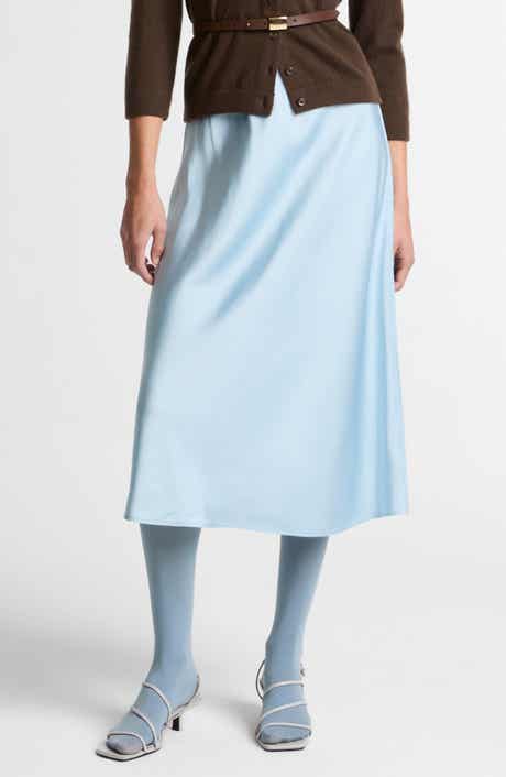Pull-On Satin Slip Skirt
