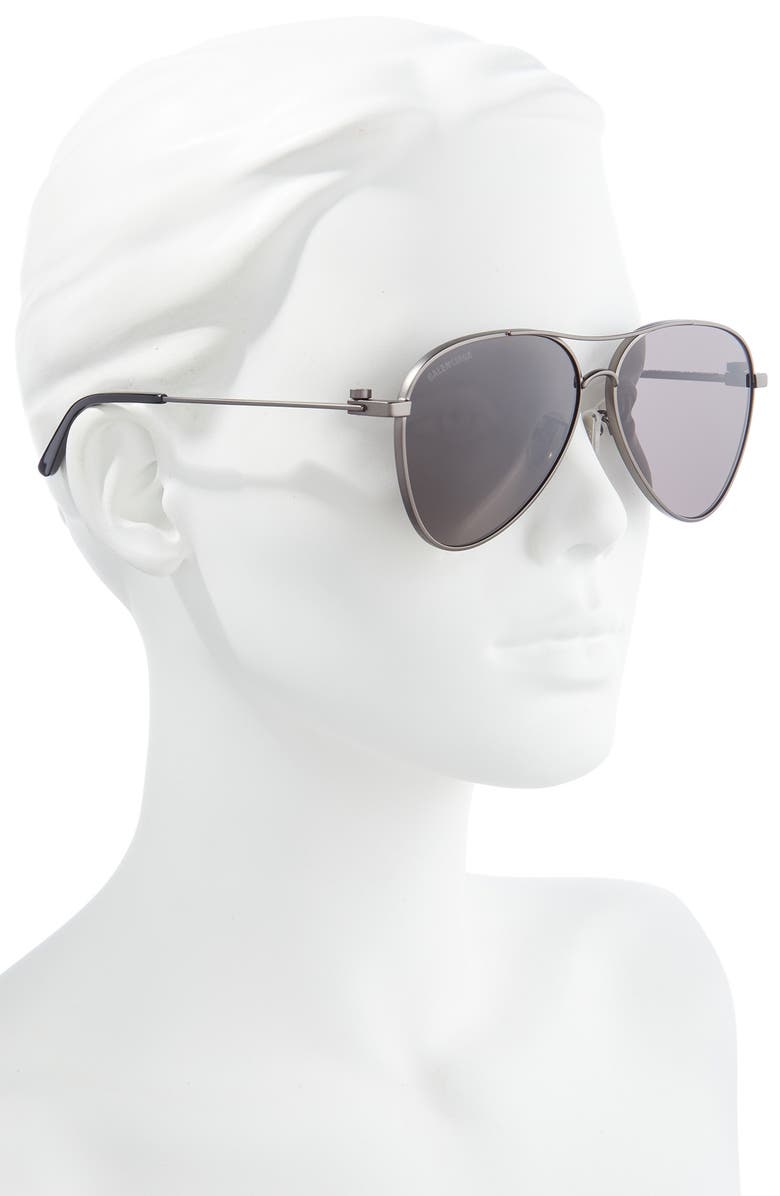 Balenciaga 62mm Oversize Aviator Sunglasses, Alternate, color, 