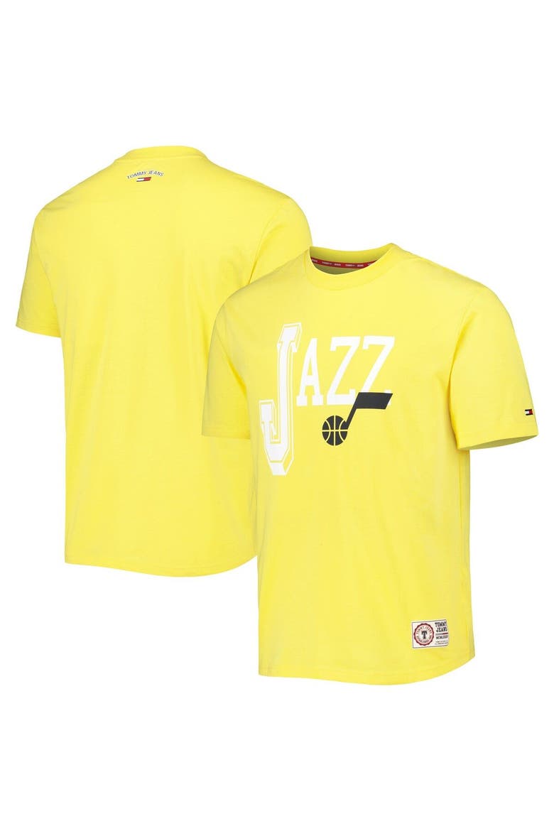 Men's Tommy Jeans Gold Utah Jazz Mel Varsity T-Shirt, Main, color, Gold