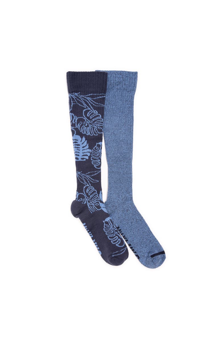 MUK LUKS Cotton Compression Knee-High Socks 2 Pair Pack, Main, color, 