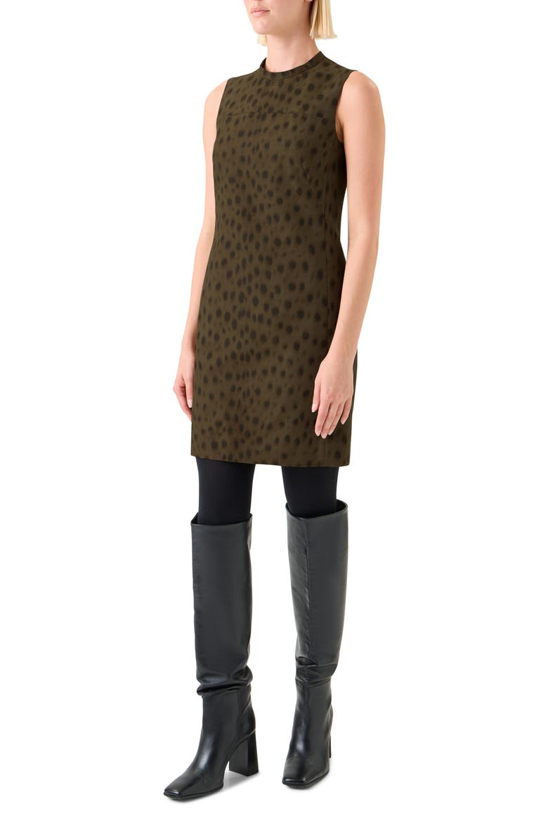 Leopard Print Sheath Dress, Alternate, color, HAZEL-BARK