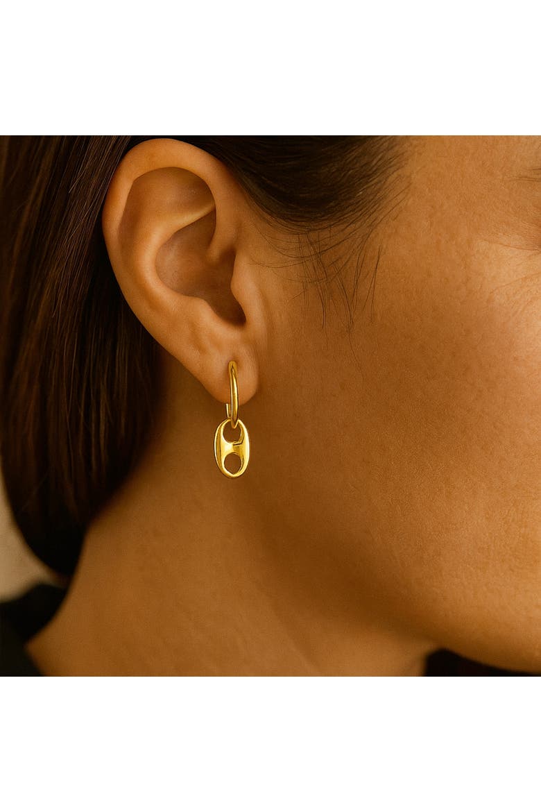 Sterling Silver Fancy Puffed Earrings, Alternate, color, Gold