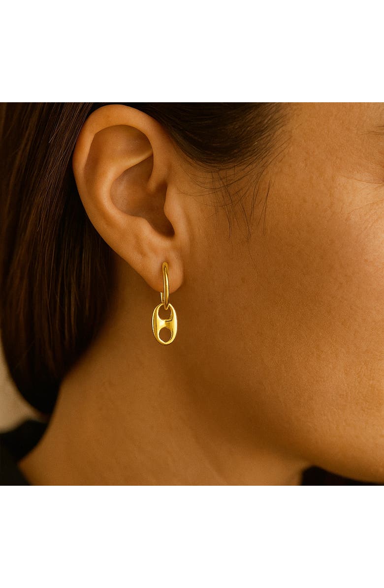 Donatello Gian Sterling Silver Fancy Puffed Earrings, Alternate, color, Gold