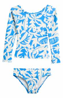 Raisins Kids' Floral Two-Piece Rashguard Swimsuit
