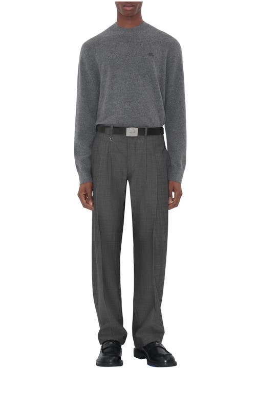 Burberry Cashmere Blend Sweater In Gray