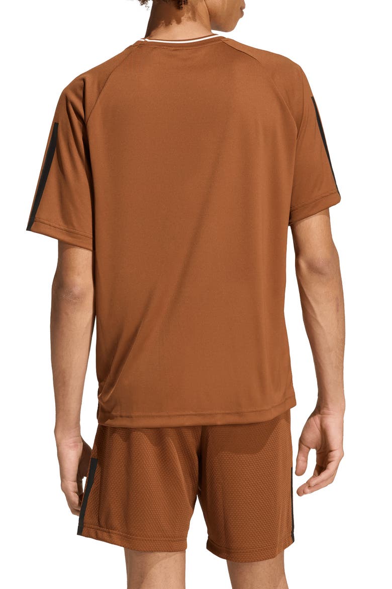 Tiro X Common Goal Jersey T-Shirt, Alternate, color, DUSKY BRONZE/ OFF WHITE/ BLACK