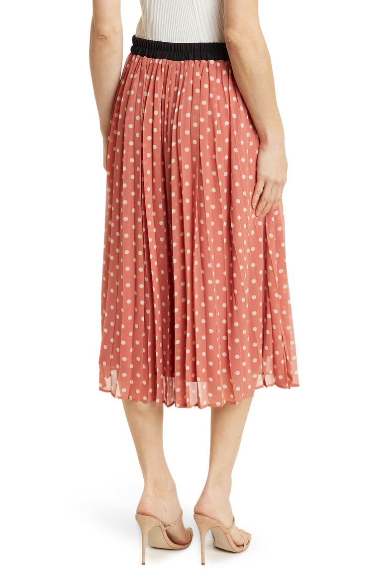 Daniel Rainn Multicolor Midi Skirt, Alternate, color, J405 BROWN
