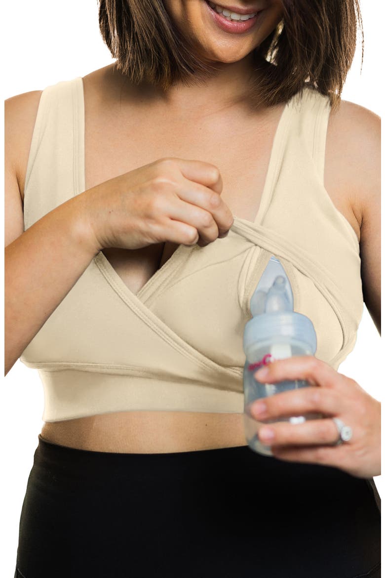 Everyday Luxe Maternity/Nursing Pumping Wireless Bra, Main, color, CREAM