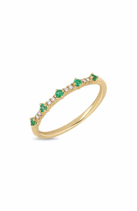 Bony Levy El Mar 18k Gold Emerald & Diamond Stackable Ring