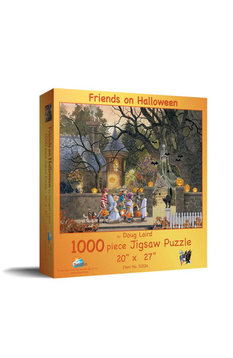 Sunsout Friends on Halloween 1000 piece Jigsaw Puzzle for Adults, Main, color,