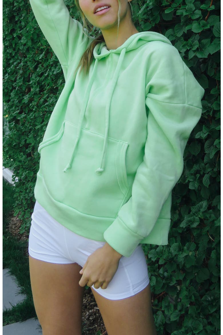 Free People FP Movement Work It Out Hoodie, Main, color, KEY LIME