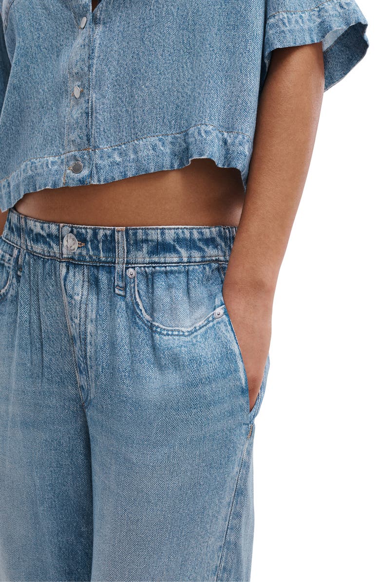 rag & bone rb Miramar Slink Trompe l'Oeil Faux Denim Wide Leg Lounge Pants, Alternate, color, Muray