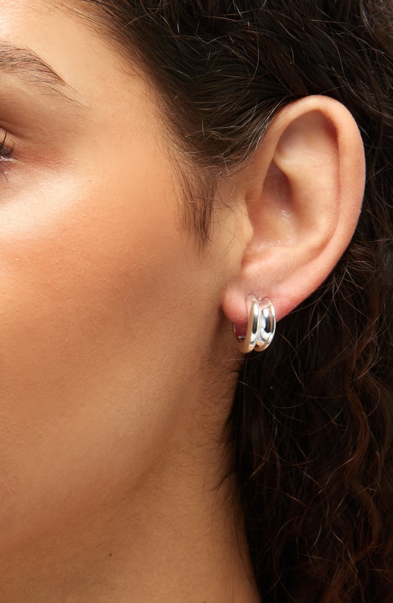 JENNY BIRD Lennon Mini Hoop Earrings, Alternate, color, High Polish Silver