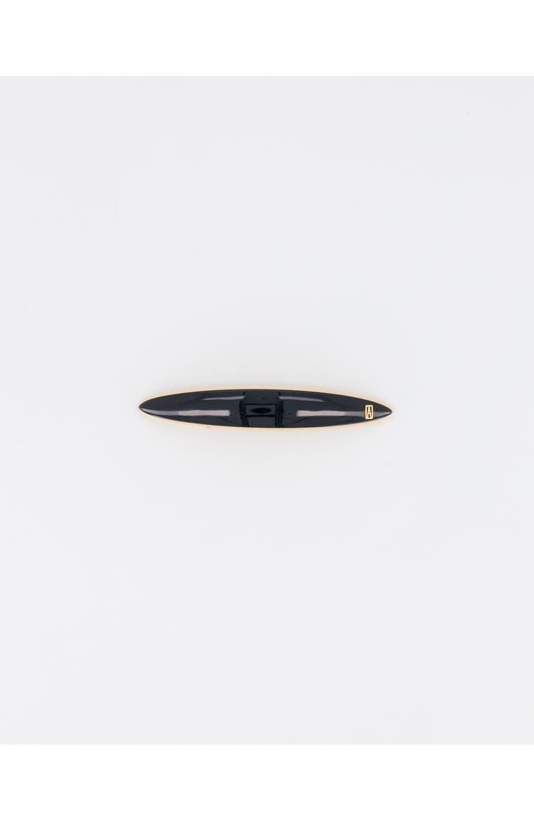 Alexandre de Paris Acetate Panama barette, Main, color, Black