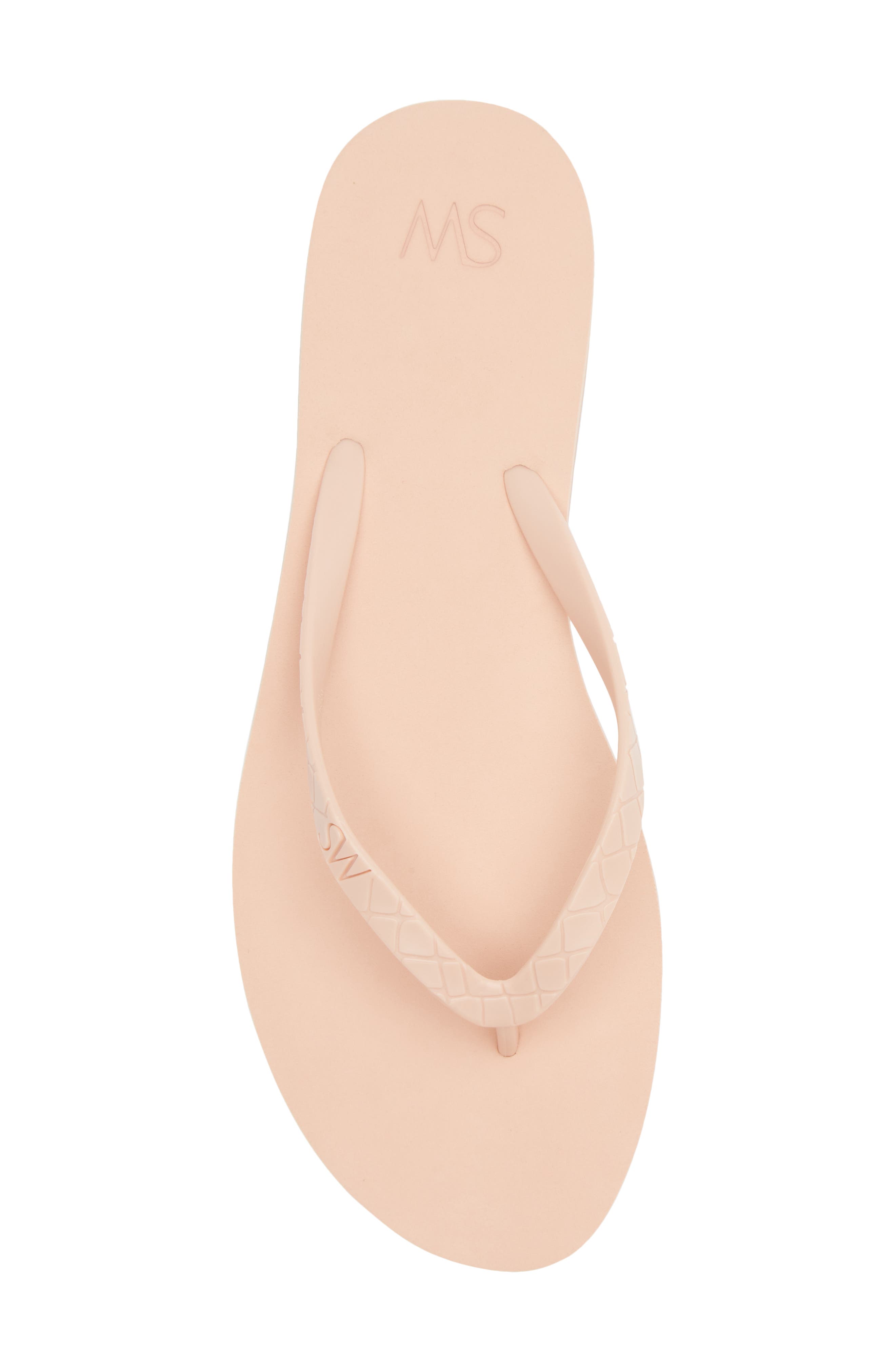 Stuart Weitzman Embossed Flip Flop, Alternate, color, Poudre