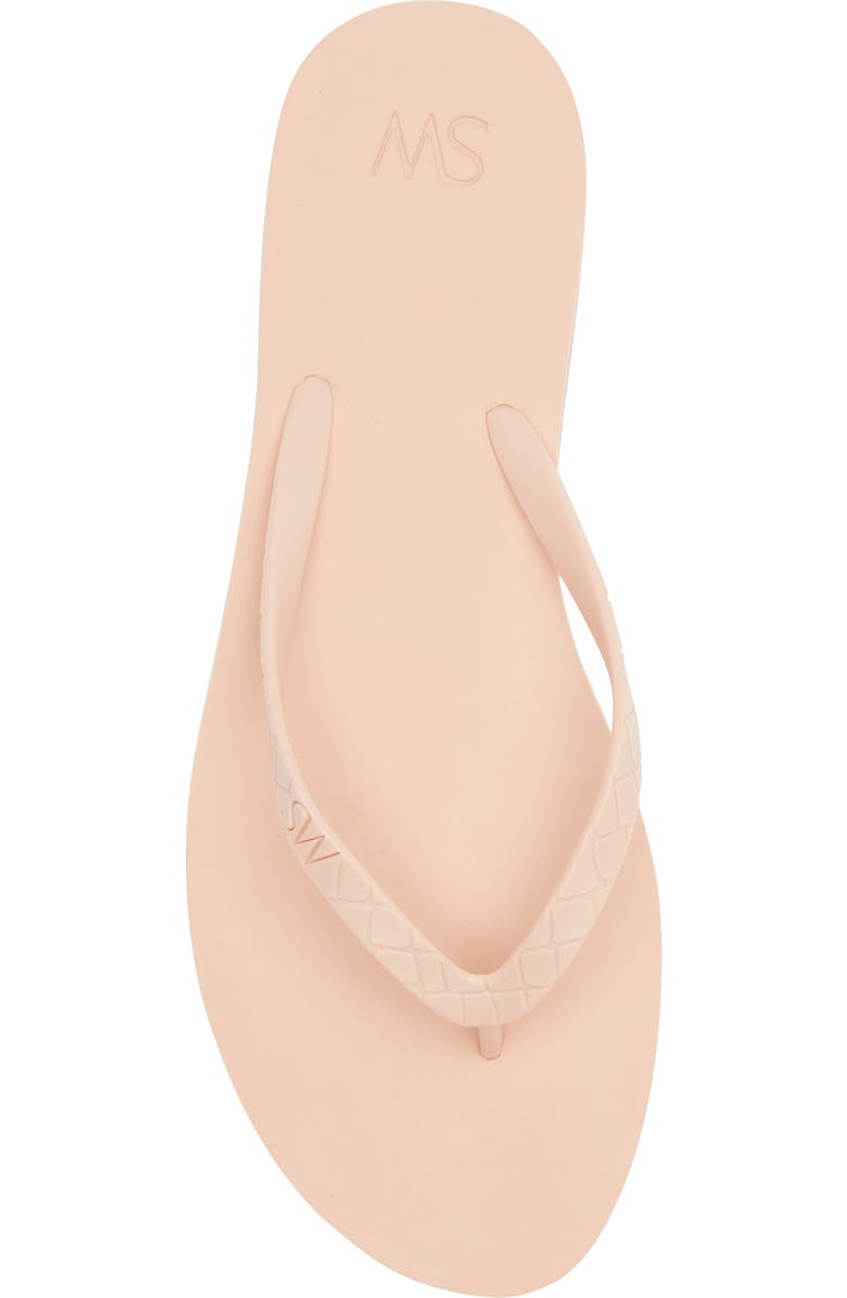 Stuart Weitzman Embossed Flip Flop, Alternate, color, Poudre