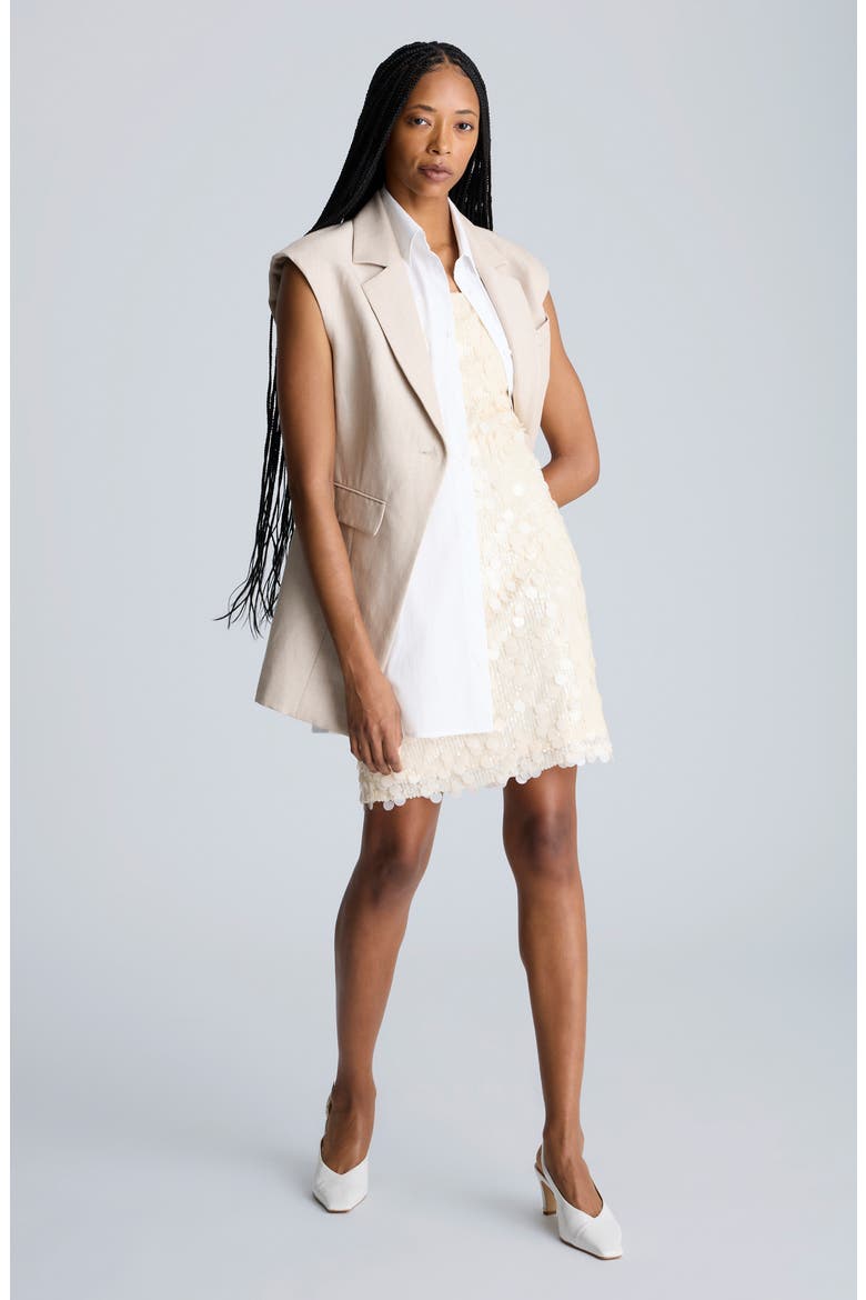 FINE】tencel front layered vest FINE】tencel front layered vest