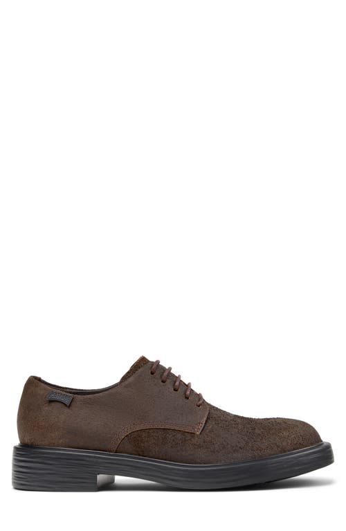 Camper Dean Lace-up Nubuck Leather Shoes In Brown
