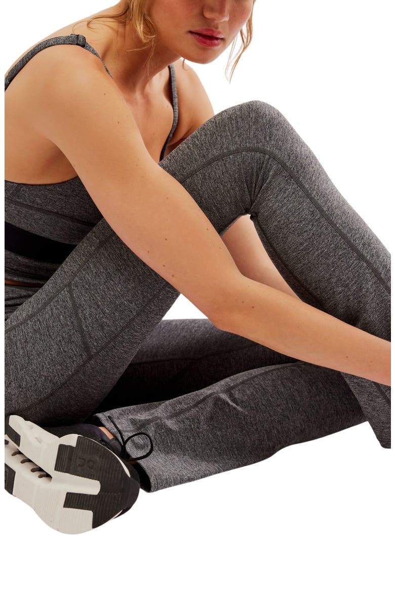 Mountain Blazing Pocket Flare Leggings, Alternate, color, BLACK HEATHER