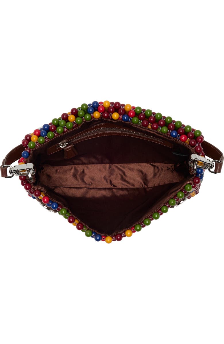 STAUD Timmy Beaded Shoulder Bag, Alternate, color, Jungle Stripe