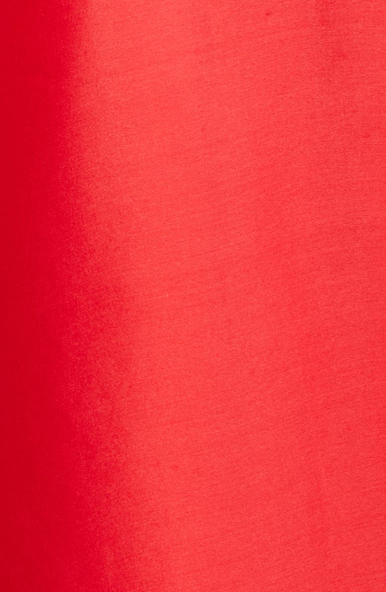 Sonya Moda Alma Plunge Bias Cut Silk Organza Gown, Alternate, color, Lola Red