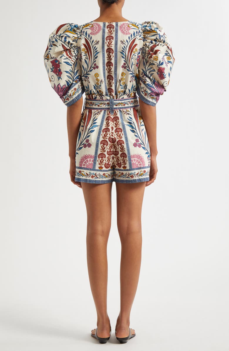 FARM Rio Romantic Lightness Puff Short Sleeve Romper, Alternate, color, 