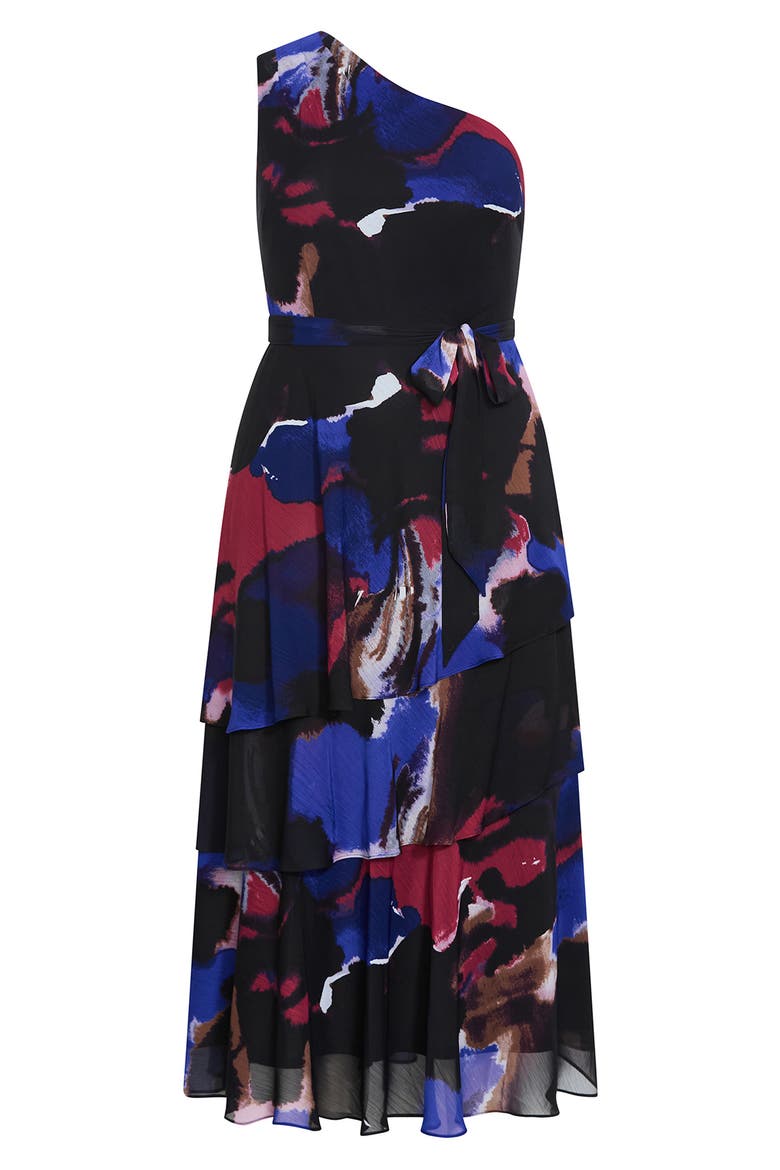 Rendezvous Tiered Ruffle Dress, Alternate, color, FADE
