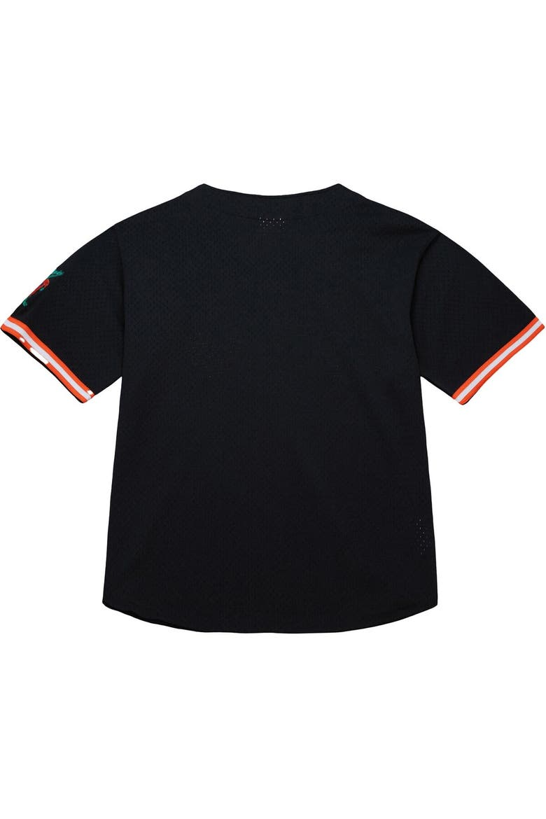 Men's Mitchell & Ness Black Florida Gators On The Clock Full-Button Fashion Jersey, Alternate, color, Black