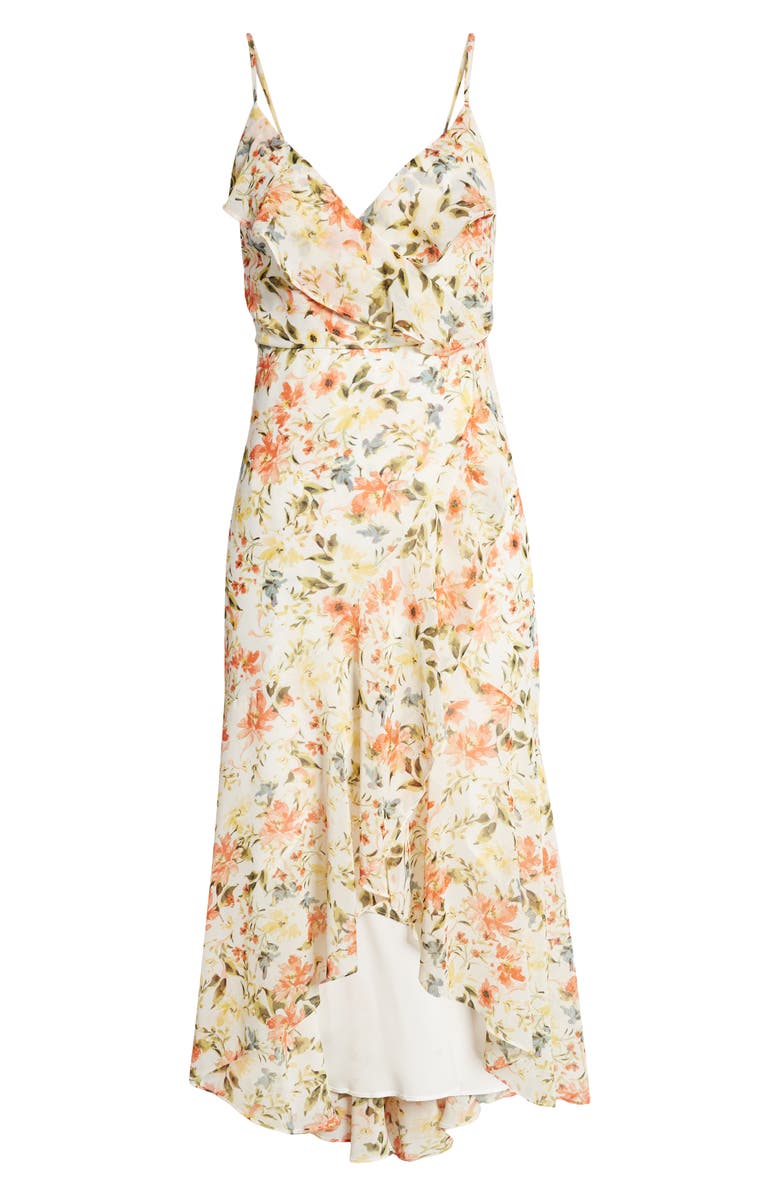 1.STATE Floral High-Low Faux Wrap Dress, Alternate, color, 