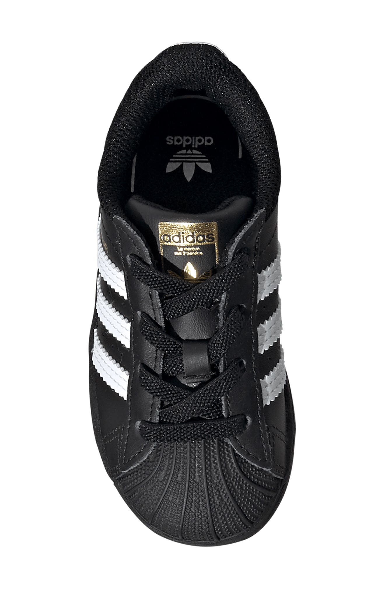 adidas Kids' Superstar Sneaker, Alternate, color, Black/ White/ Black