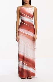 Significant Other Kahlo Stripe Satin Gown