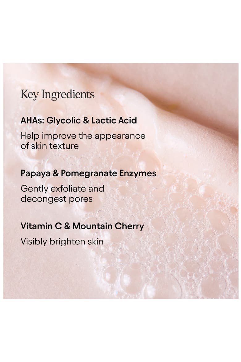Brightening Bubbling Cleanser with AHAs & Fruit Enzymes, Alternate, color, NO COLOR