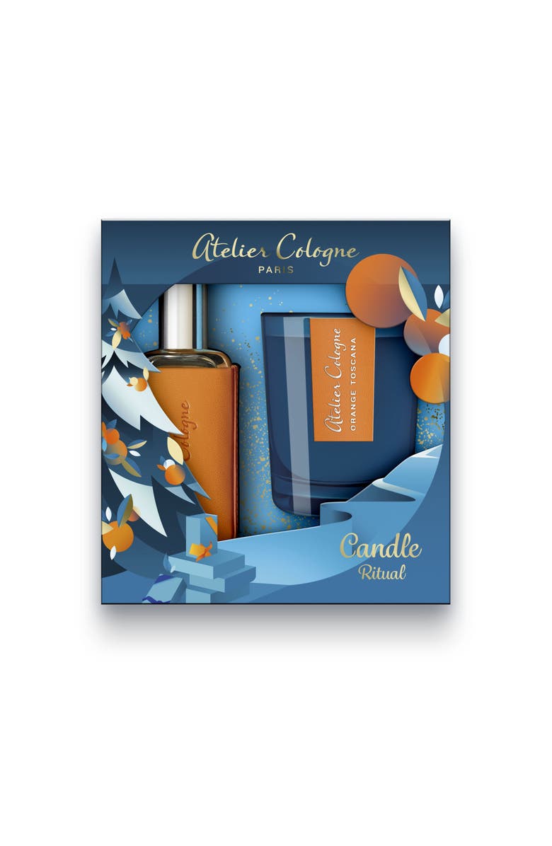 Atelier Cologne Orange Sanguine Cologne Absolue & Candle, Alternate, color, 