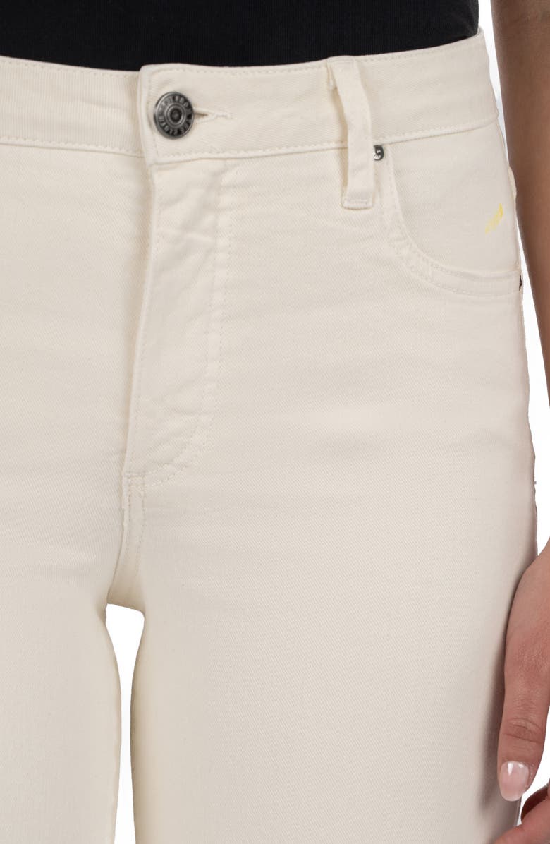 KUT from the Kloth Meg Fab Ab High Waist Cuffed Ankle Wide Leg Jeans, Alternate, color, Candle