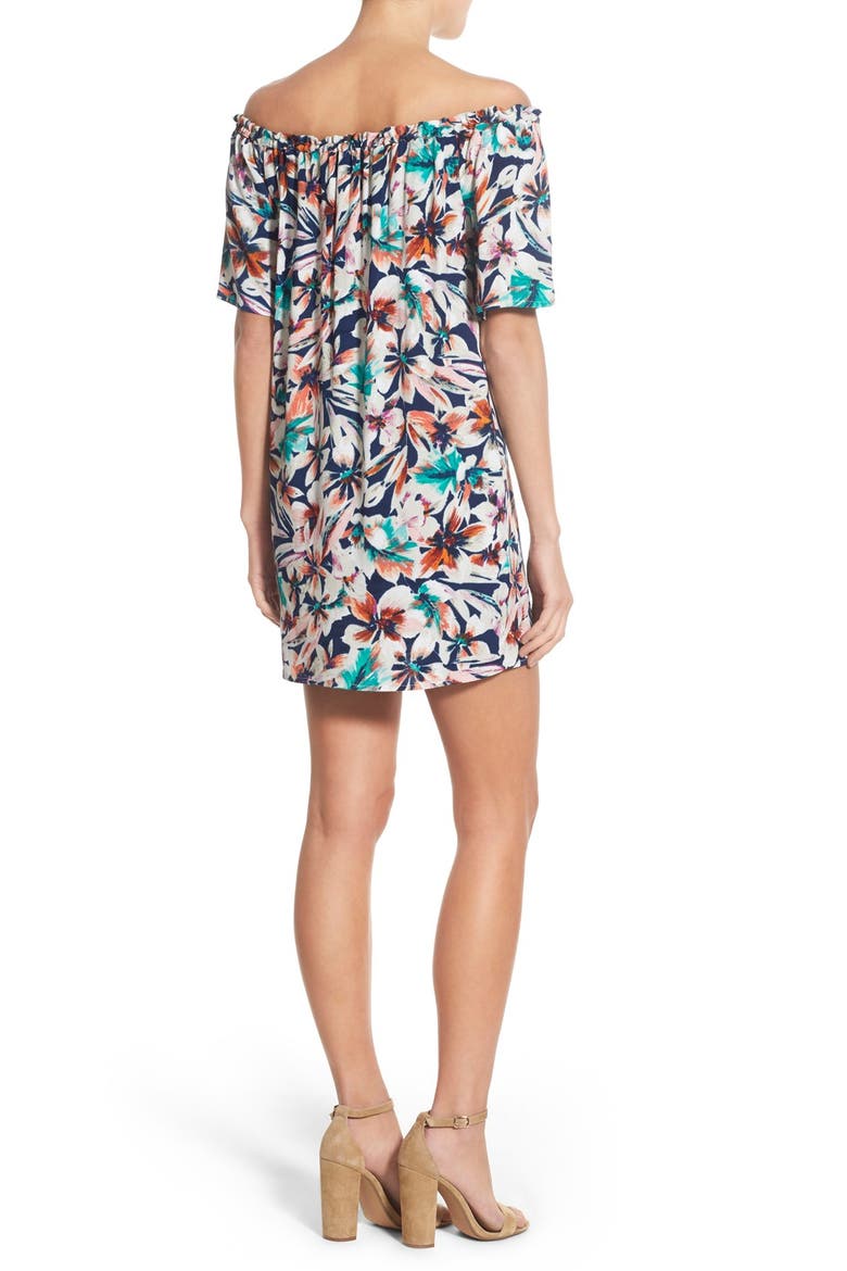 'Tahiti' Off the Shoulder Shift Dress, Alternate, color, NATURAL