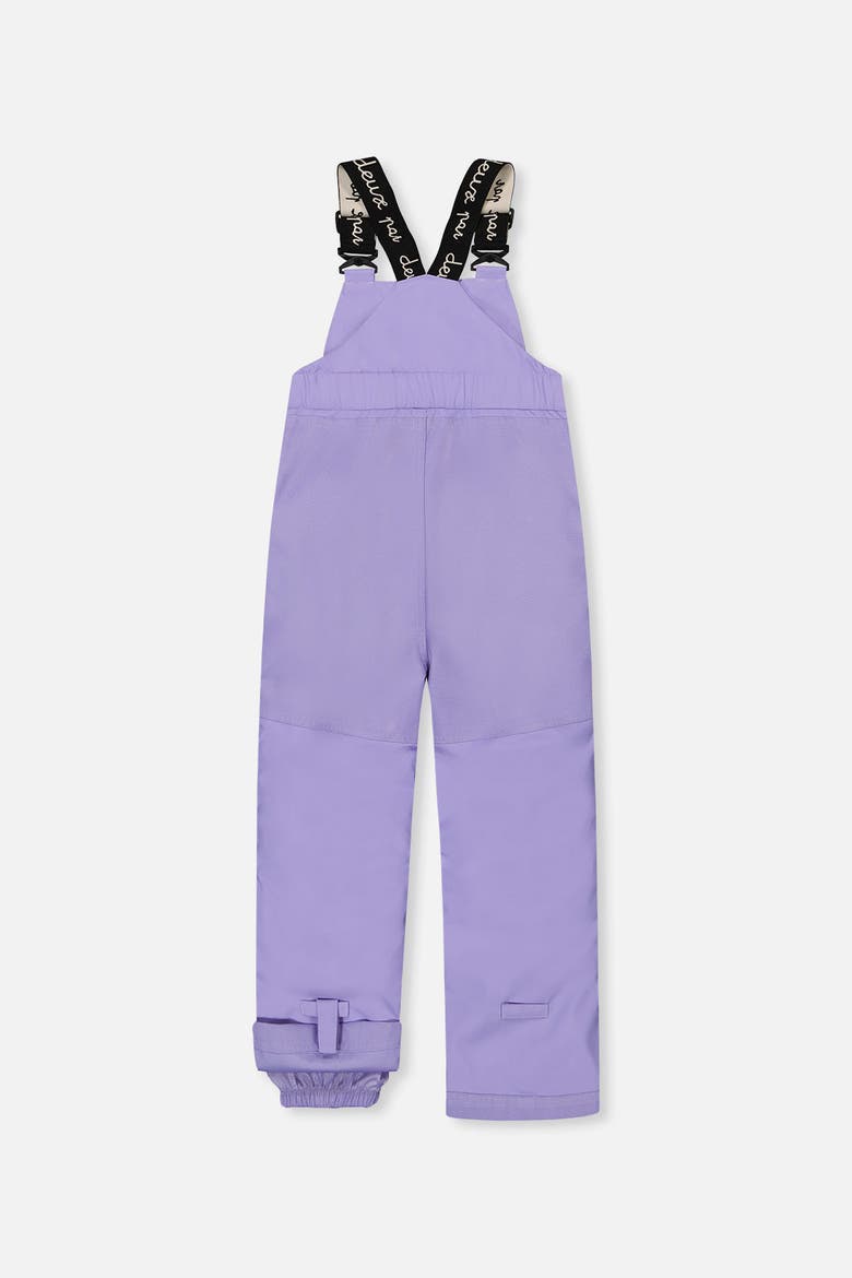 Discover Cats Faux Fur Hood Jacket & Suspender Pants Two Piece Snowsuit, Alternate, color, Purple Printed Cats