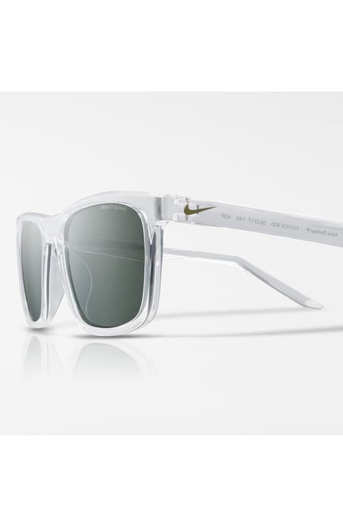 Nike Embar 56mm Polarized Square Sunglasses In Green