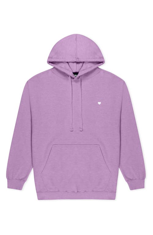 Dalix Womens Lil Heart Midweight Hooded Sweatshirt In Purple