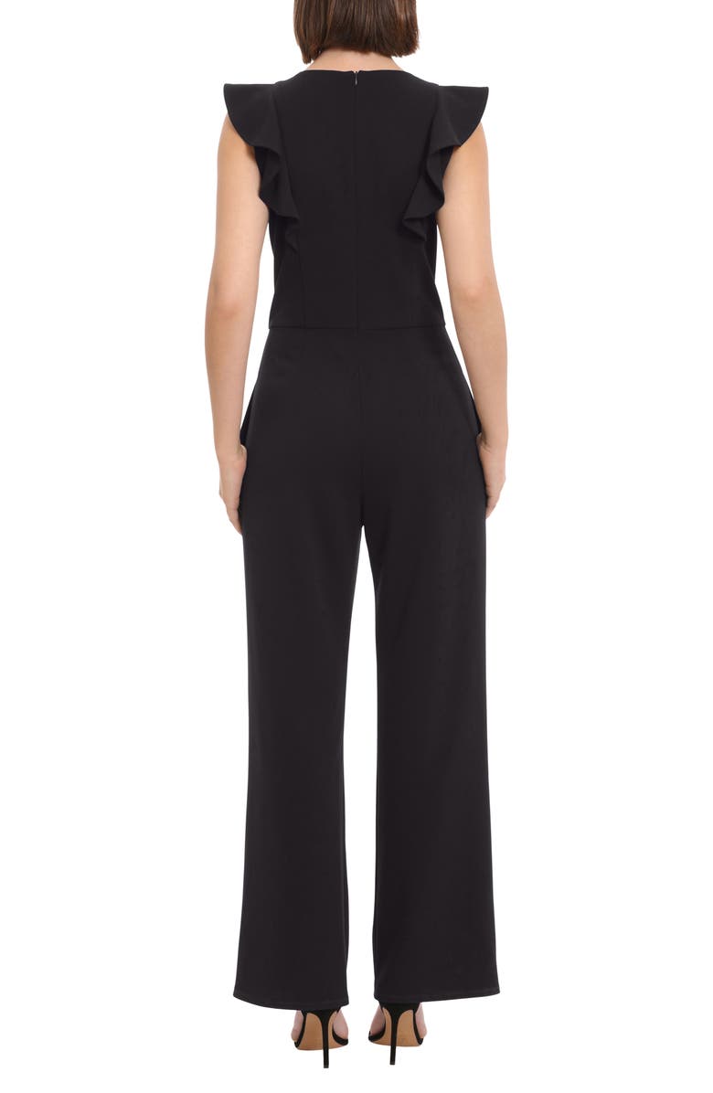 DONNA MORGAN FOR MAGGY V-Neck Ruffle Jumpsuit, Alternate, color, 