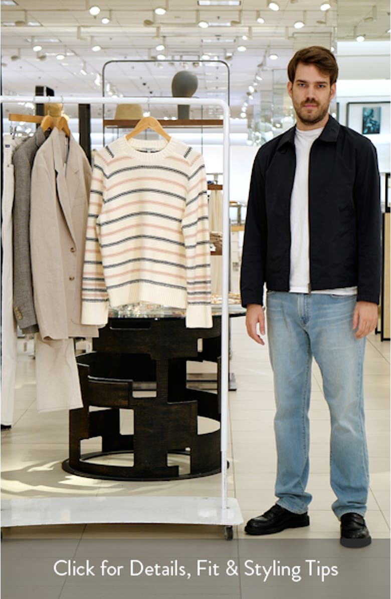 Stripe Crewneck Cotton Sweater, sales video thumbnail