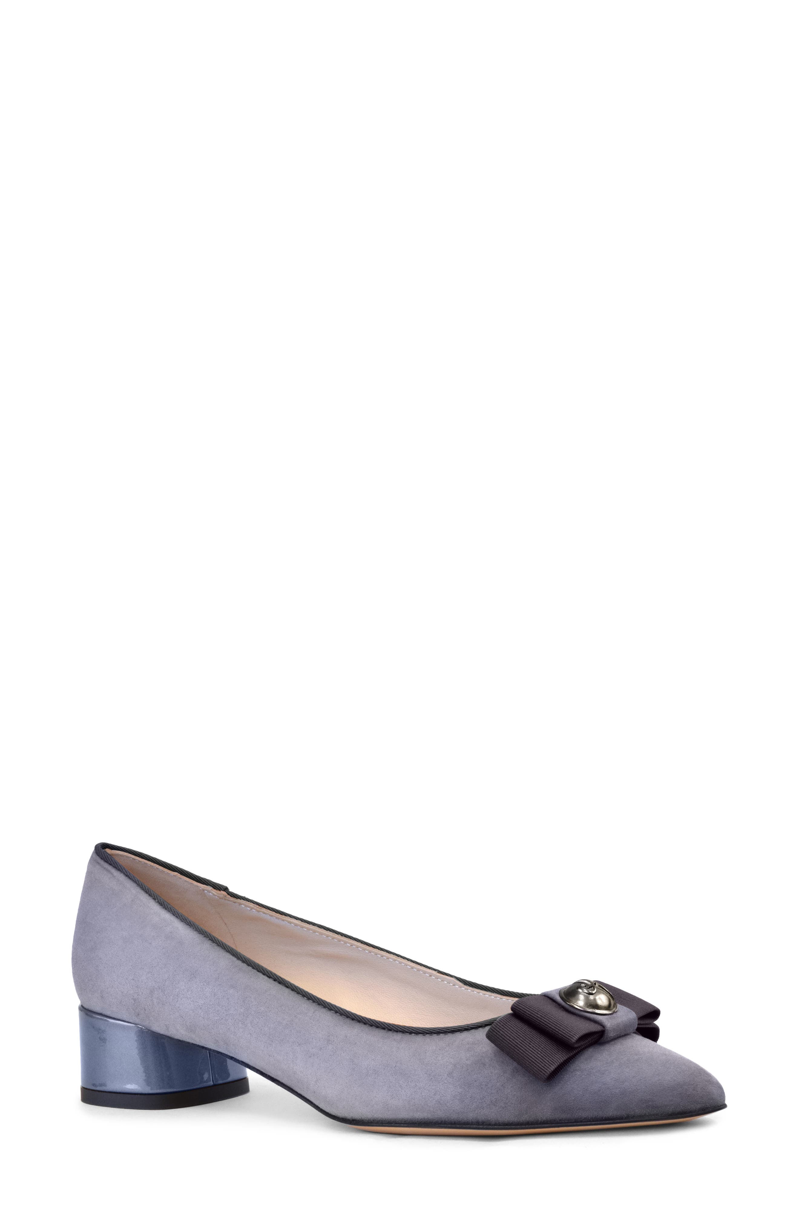 Ares Bow Pump, Main, color, LIGHT GREY SUEDE