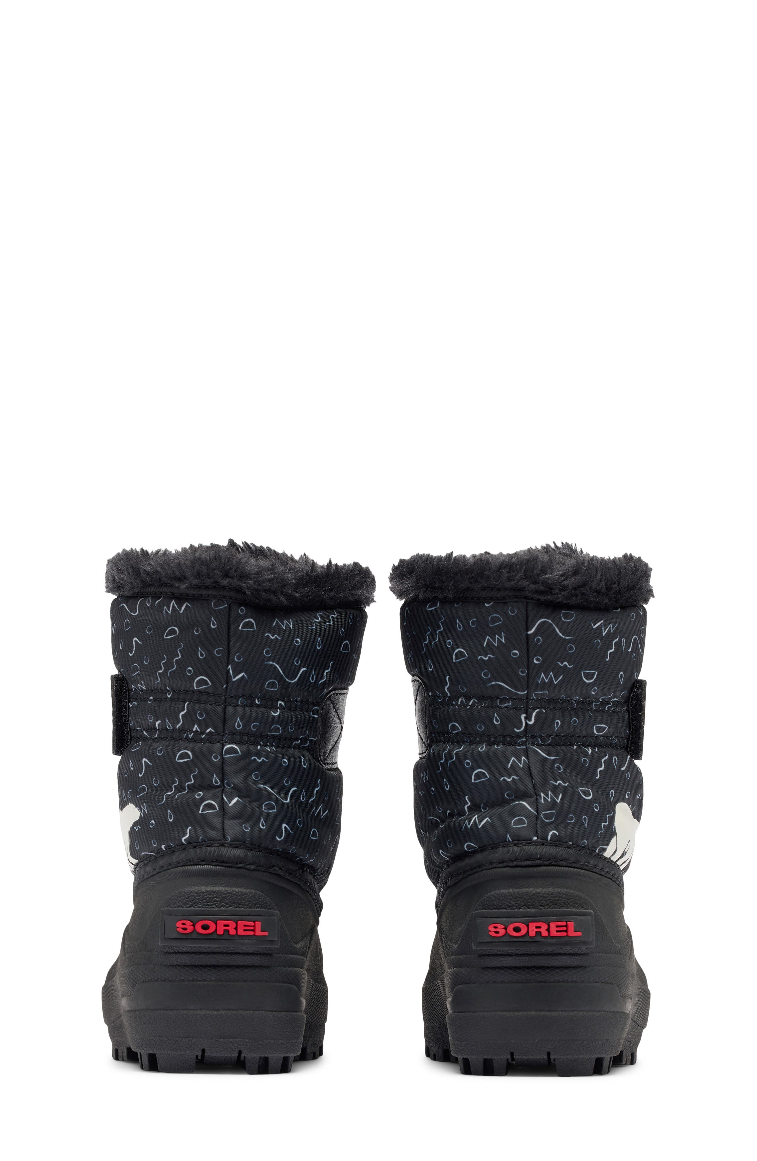 Kids' Snow Commander Insulated Waterproof Boot, Alternate, color, BLACK/ BRIGHT RED