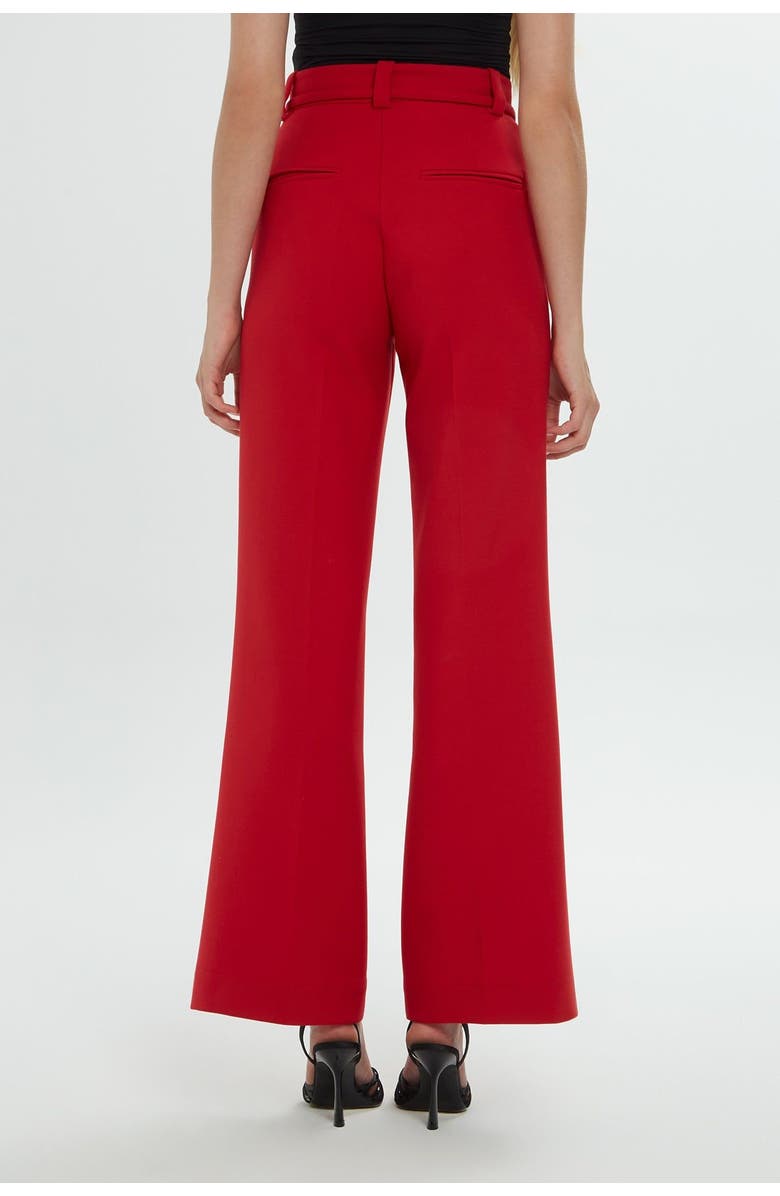 Gizia Pleated Stitch Classic Ecru Palazzo Pants, Alternate, color, Beige